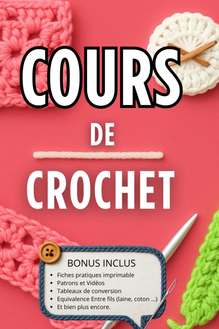 Livre Cours de crochet : apprendre à crocheter pas à pas